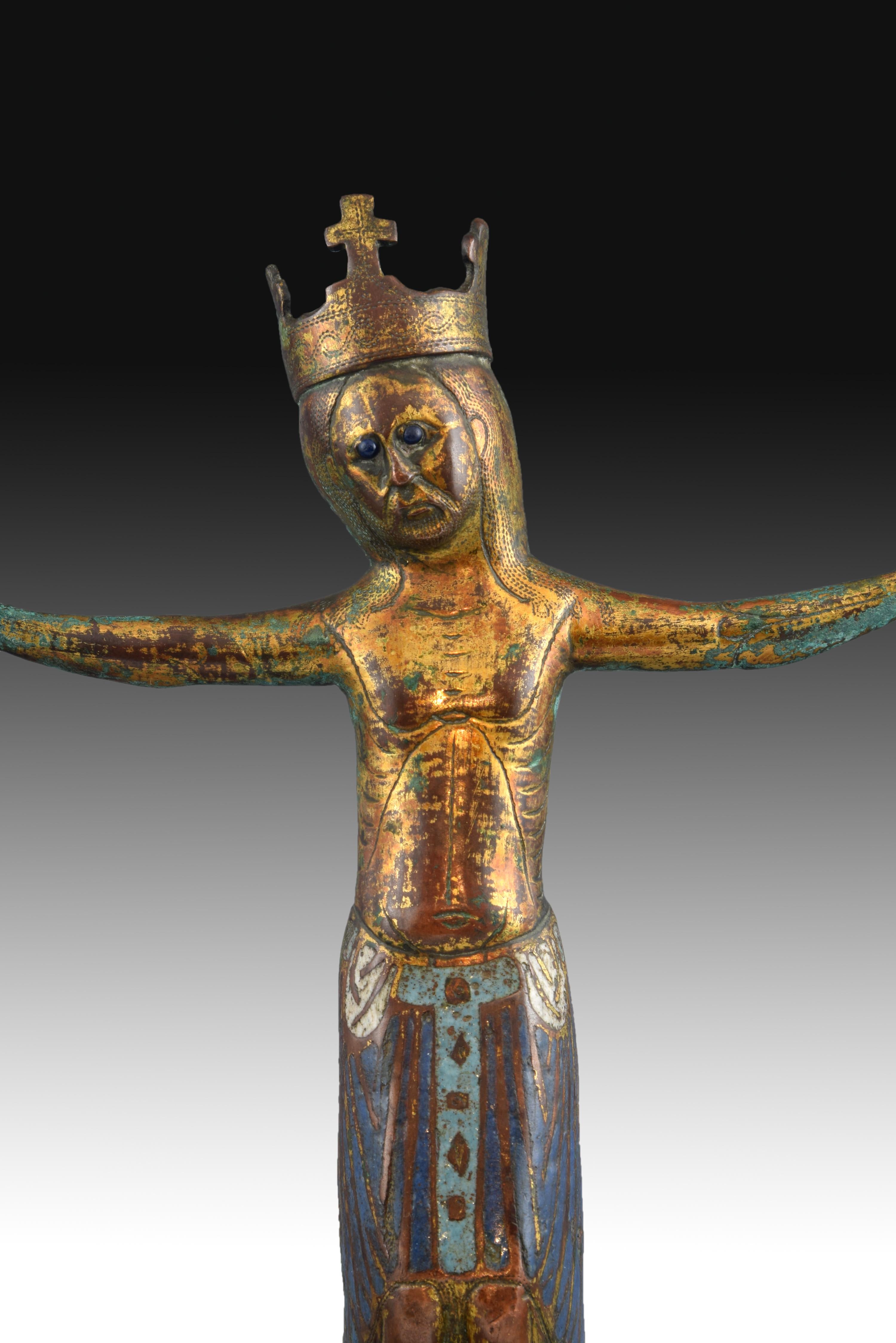 Crucified Christ ‘Corpus Christi’ Copper, Enamel, Jet Limoges, 12th-13th Century 2