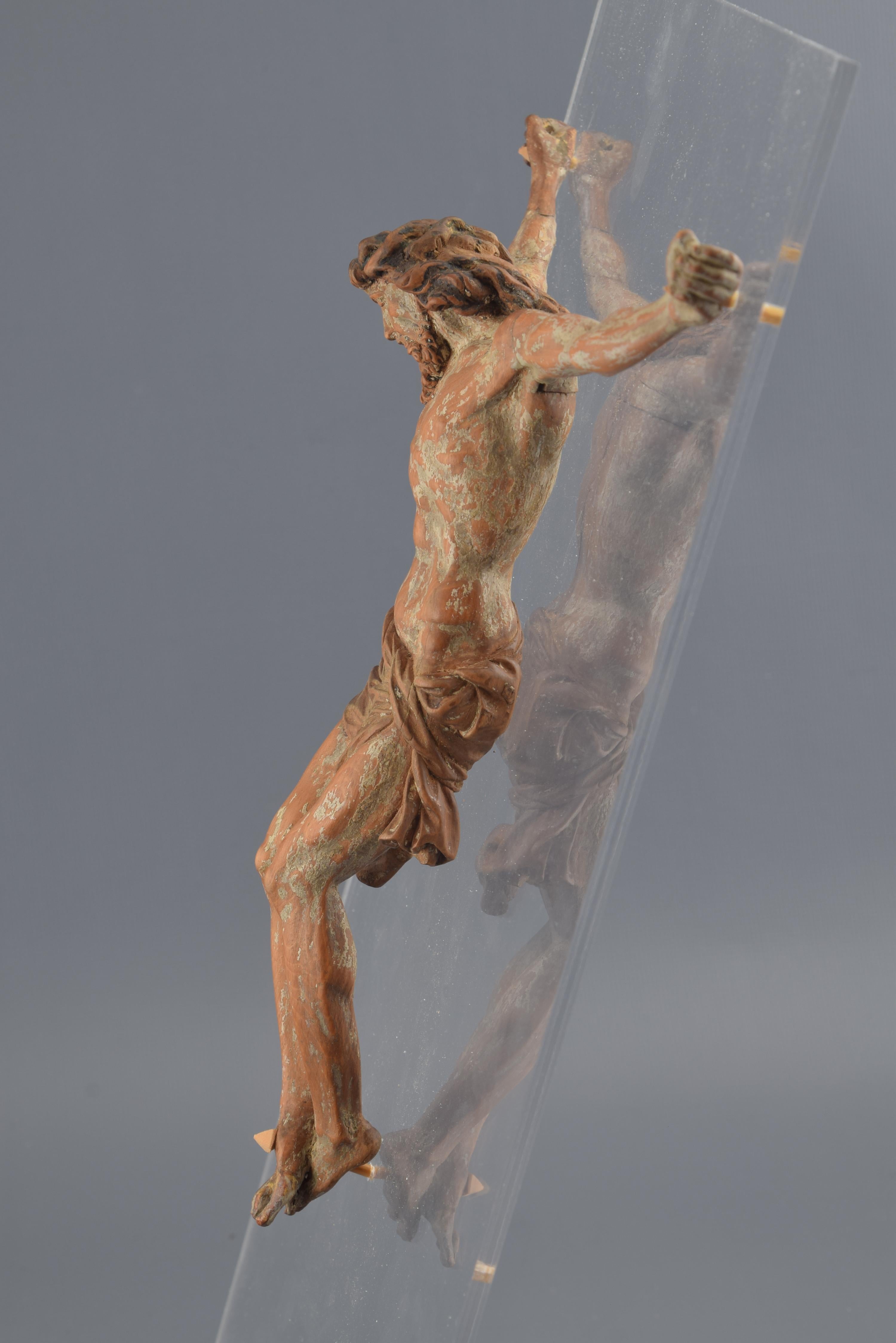 Renaissance Crucified Christ, boxwood, Attributed to Juan de Juni or workshop, ca late 16thc