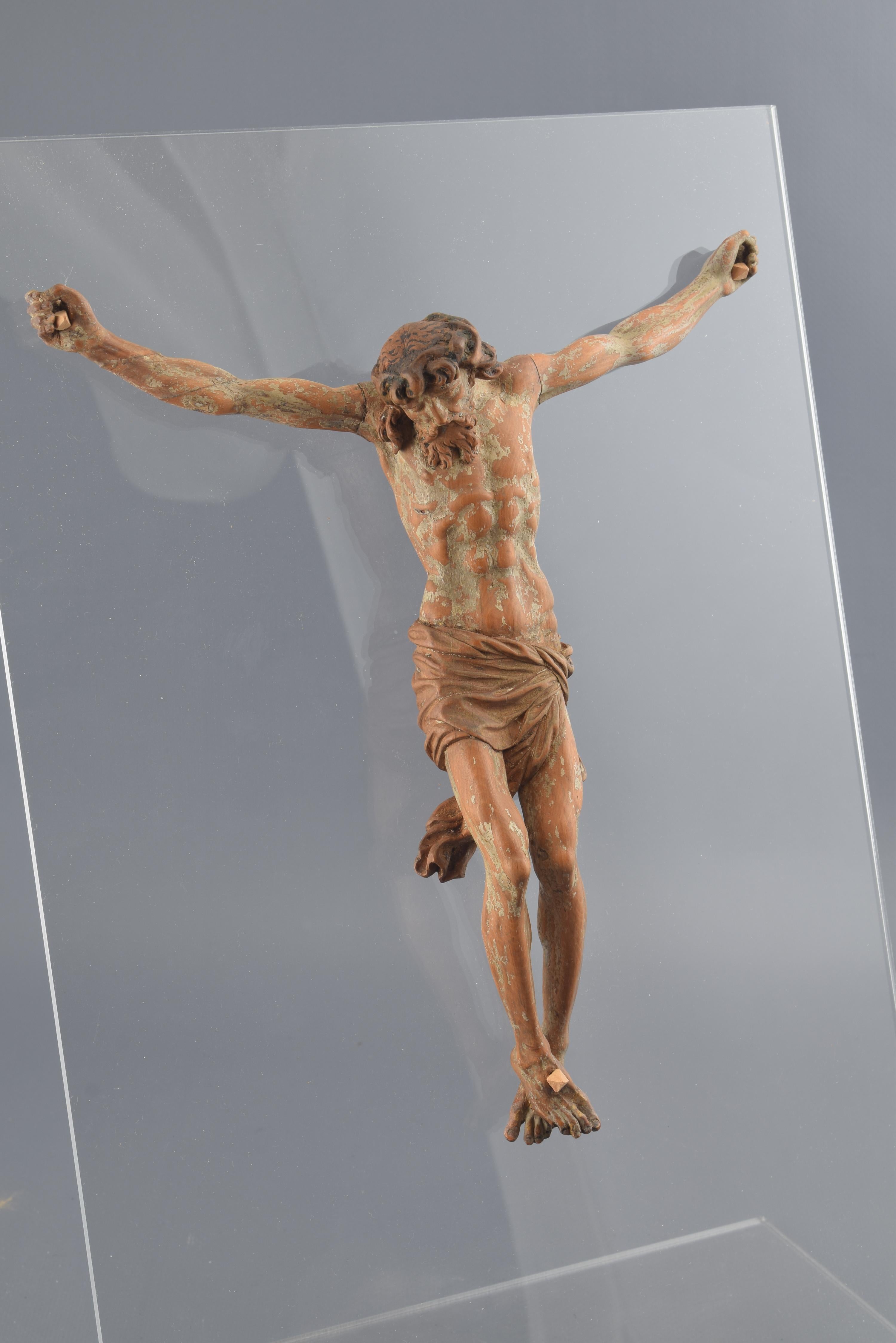 18th Century and Earlier Crucified Christ, boxwood, Attributed to Juan de Juni or workshop, ca late 16thc