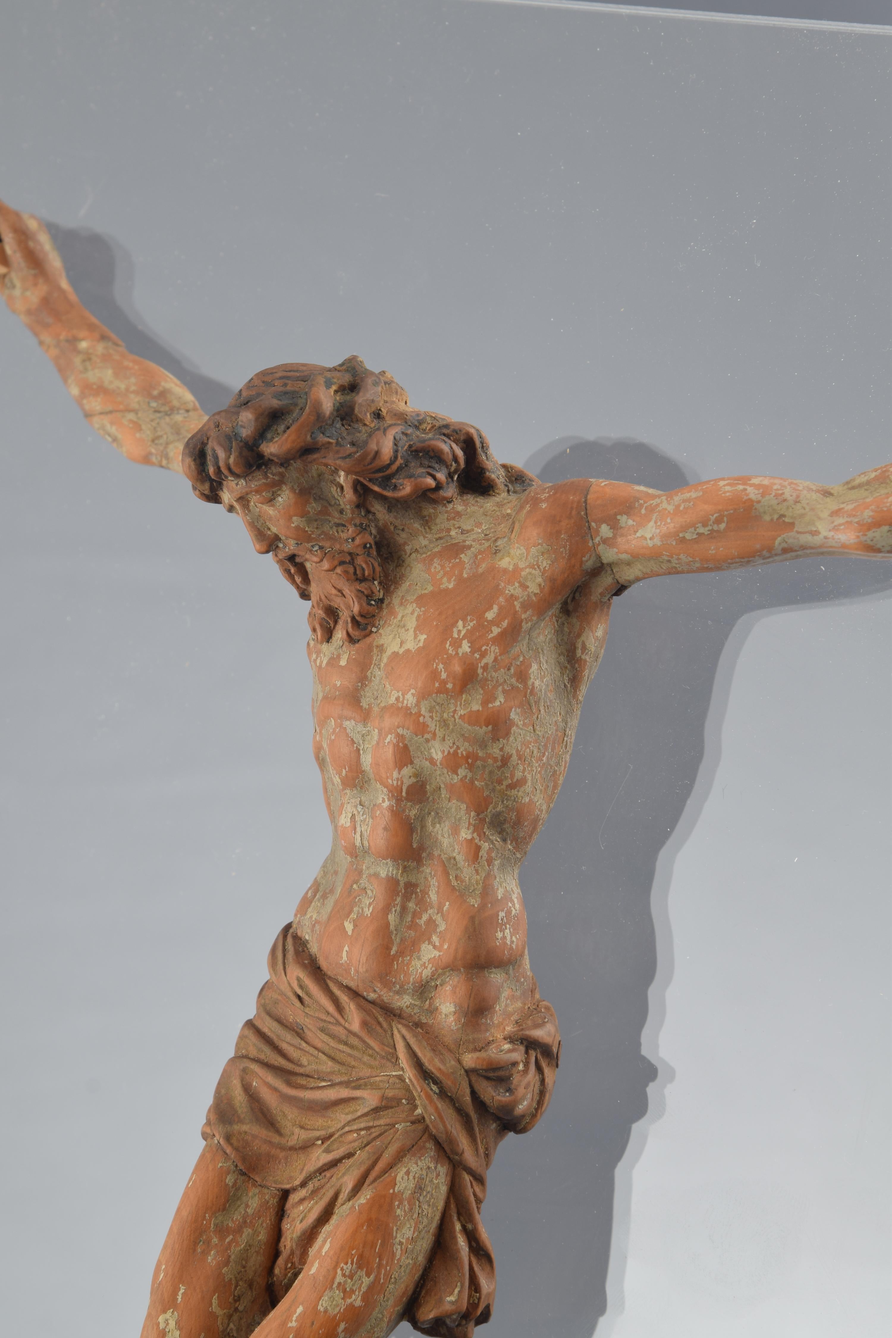 Wood Crucified Christ, boxwood, Attributed to Juan de Juni or workshop, ca late 16thc