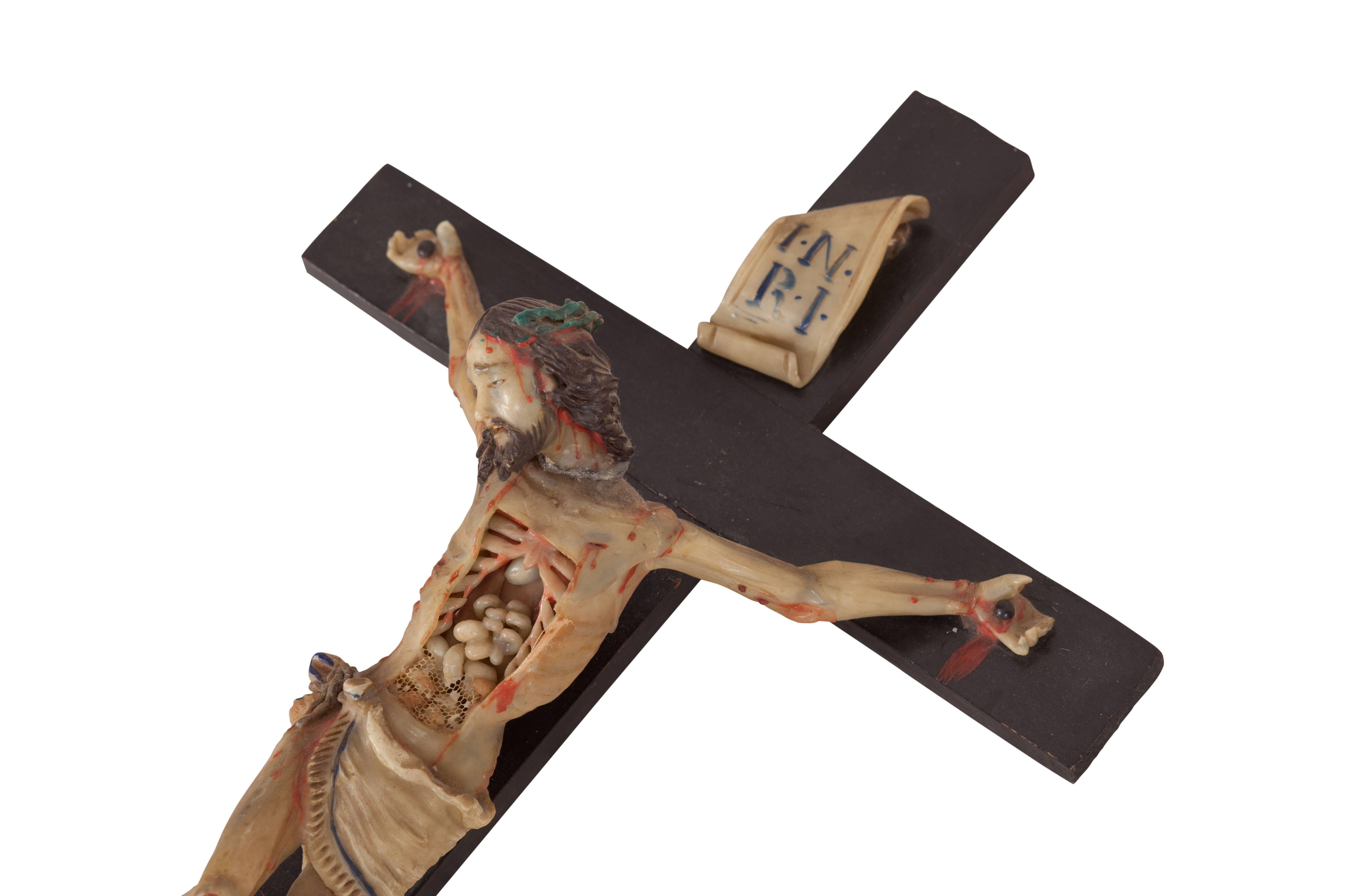 Mid-Century Modern Crucified Sculpture of Christ For Sale