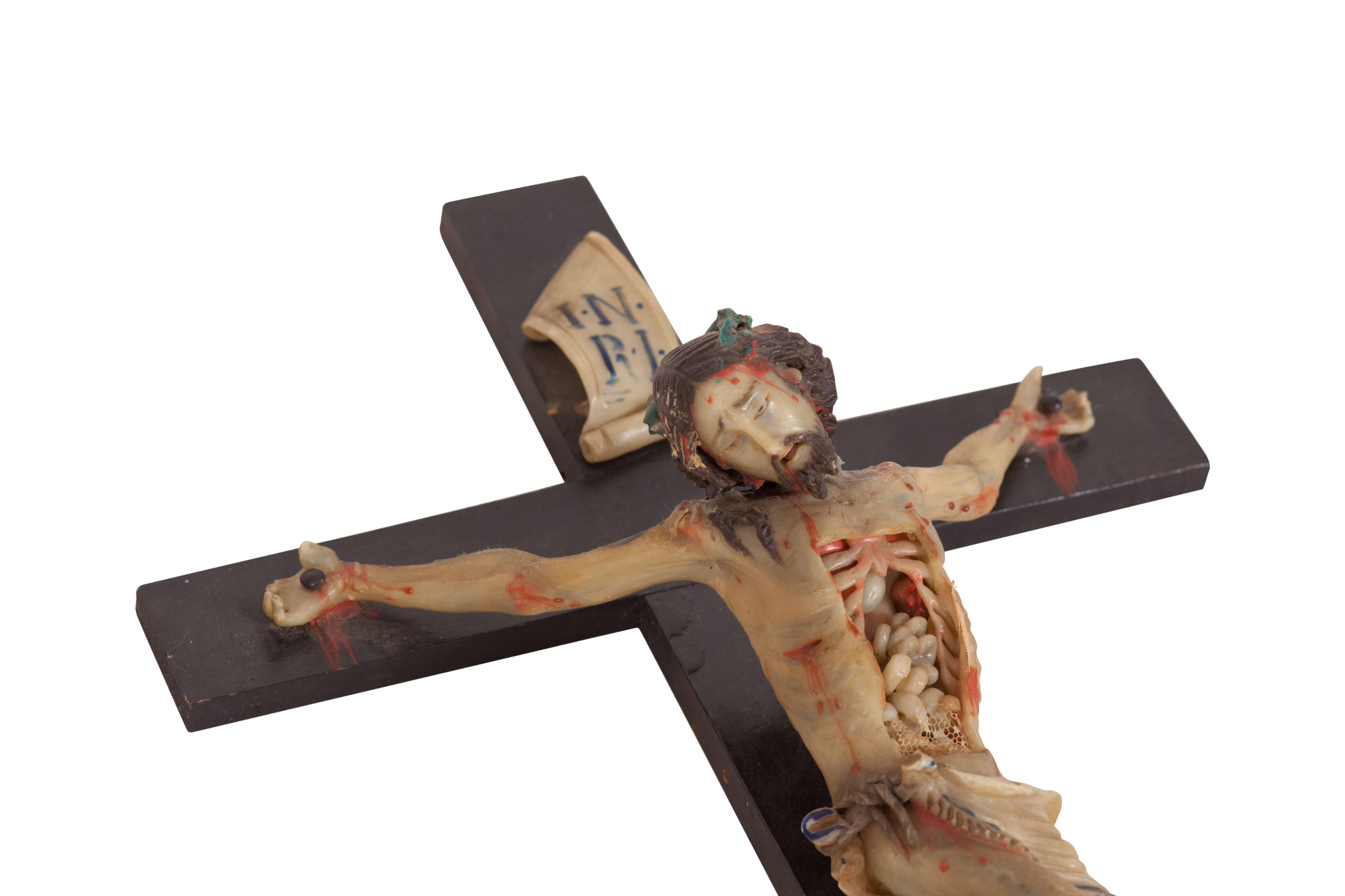 Italian Crucified Sculpture of Christ For Sale