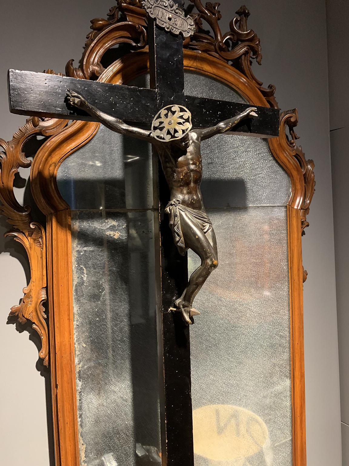 Crucifix, Bronze, iron, and wood, Lombardy, mid-17th century in vendita 8