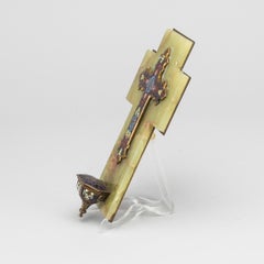 Crucifix Cross  Cloisonné Enamel Mounted on Onyx Europe, 1920