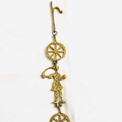 Crucifix Metal Gold Early Twentieth Century, Antiques