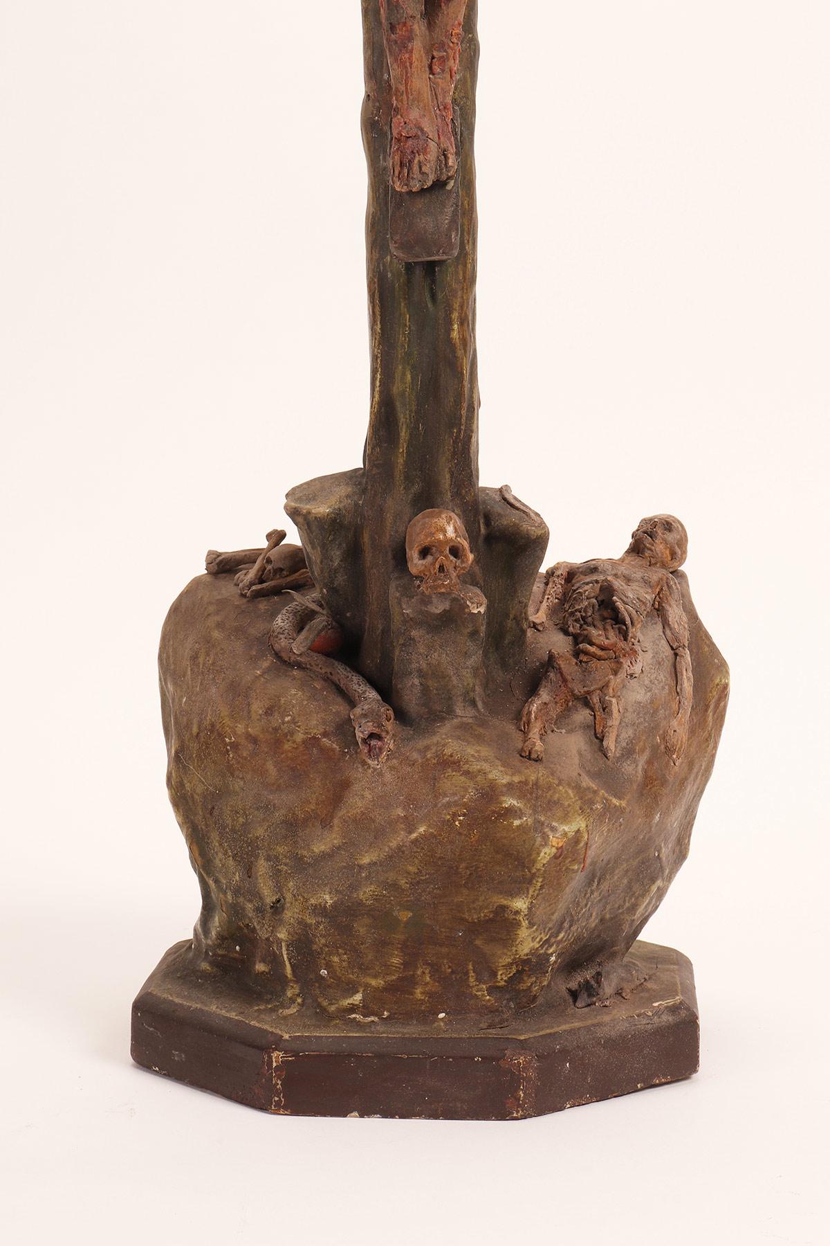 XVIII secolo Crocifisso sul Calvario, Piaga di Cristo o Crocifisso della Piaga. Francia, circa 1700. in vendita