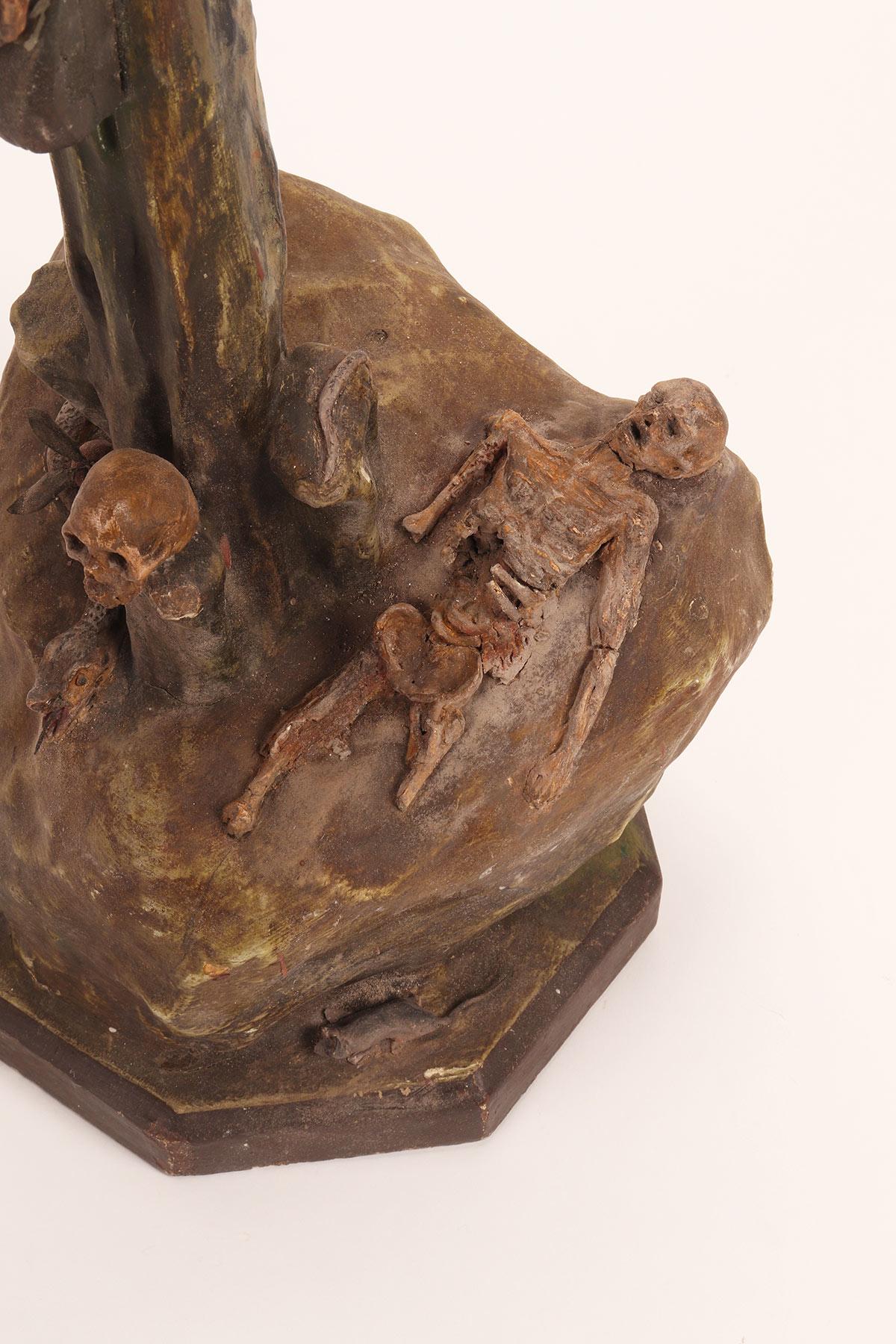 Crocifisso sul Calvario, Piaga di Cristo o Crocifisso della Piaga. Francia, circa 1700. in vendita 2