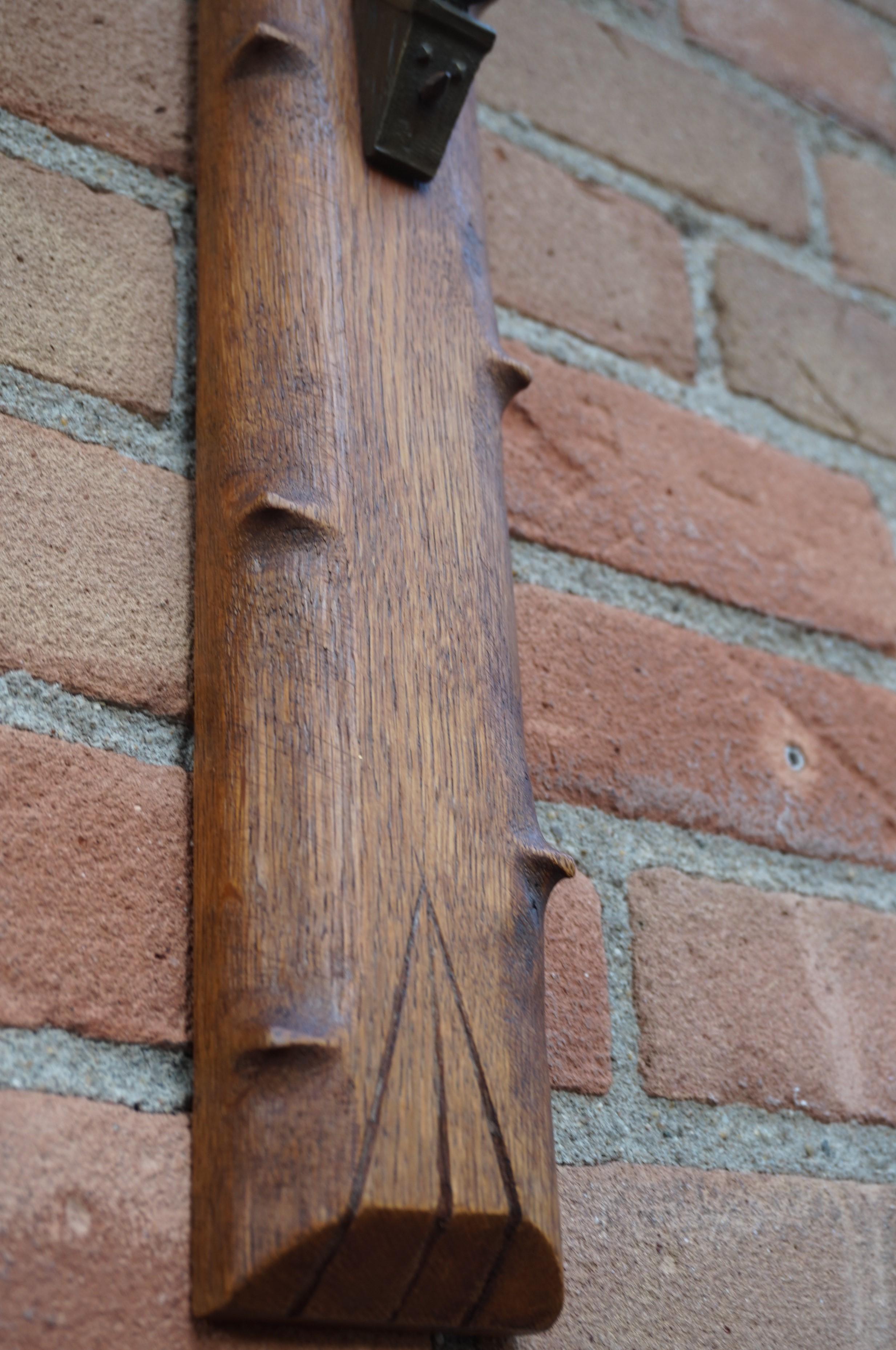 Crucifix with Crown of Thorns Style Wooden Cross and Bronze Patinated Corpus 9