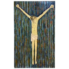 Crucifixion Tile Mosaic Tableau, Italy, 1970s