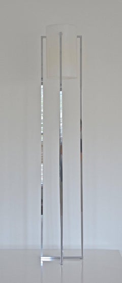 Cruciform Chrome Floor Lamp by Robert Sonneman