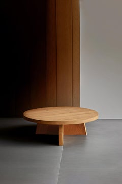 Cruciform Pyramid Base Solid Wood Round Table by Nono Fundamenta 06