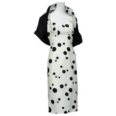 Cruella de Vil Polka Dot Wiggle Dress and Reversible Wrap - XS, 1950s