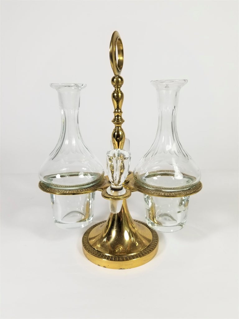 Cruet Set Italian Brass and Glass, Italy at 1stDibs italian cruet set