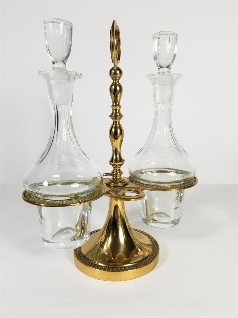 Cruet Set Italian Brass and Glass, Italy at 1stDibs italian cruet set