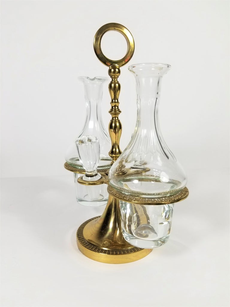 Cruet Set Italian Brass and Glass, Italy at 1stDibs italian cruet set
