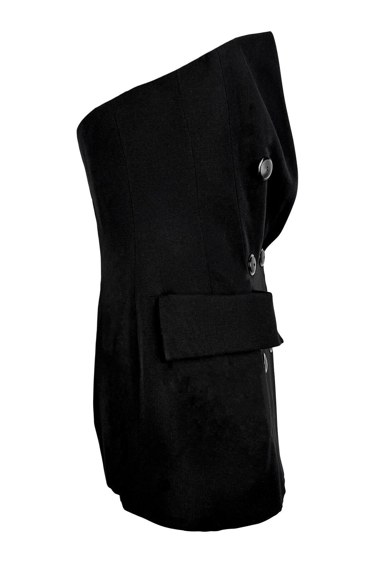 Women's Cruise 1989 Yves Saint Laurent Rive Gauche Double Breasted Corset Mini Dress For Sale