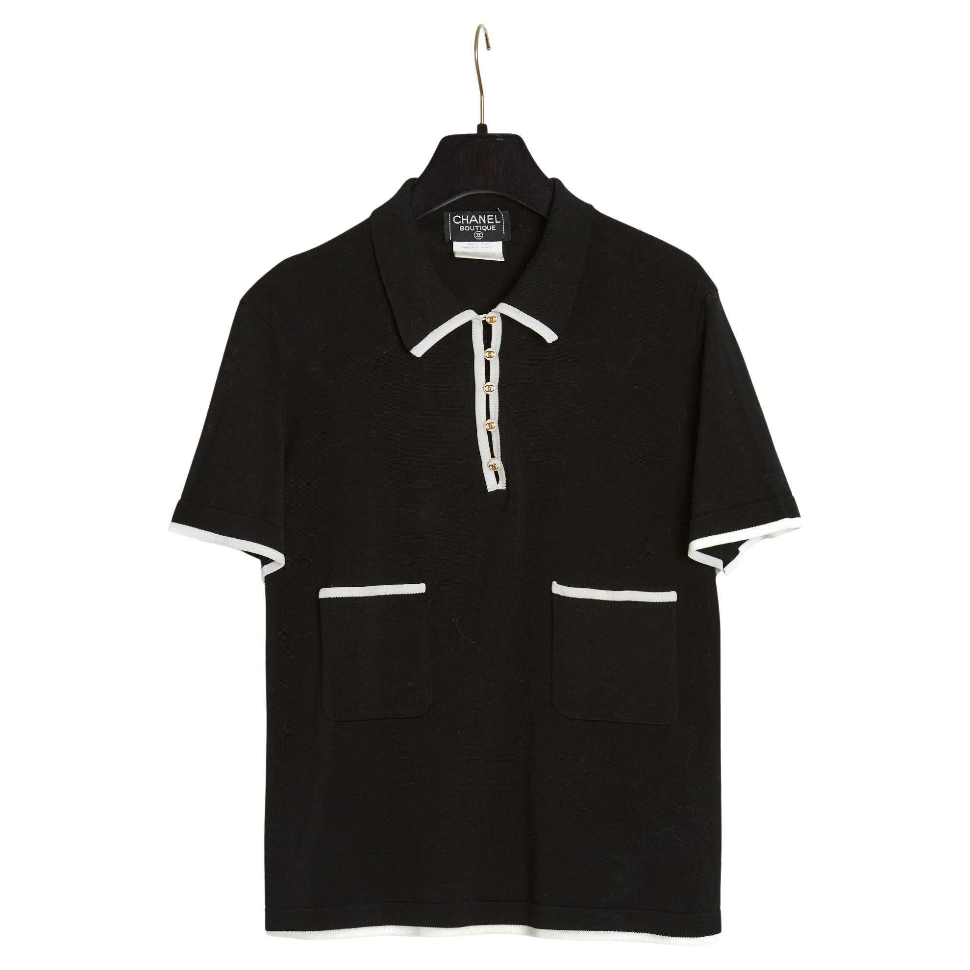 Cruise 1998 Chanel Polo Black White FR38 For Sale