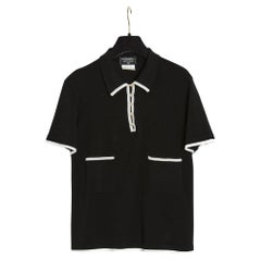 Cruise 1998 Chanel Polo Schwarz-Weiß FR38