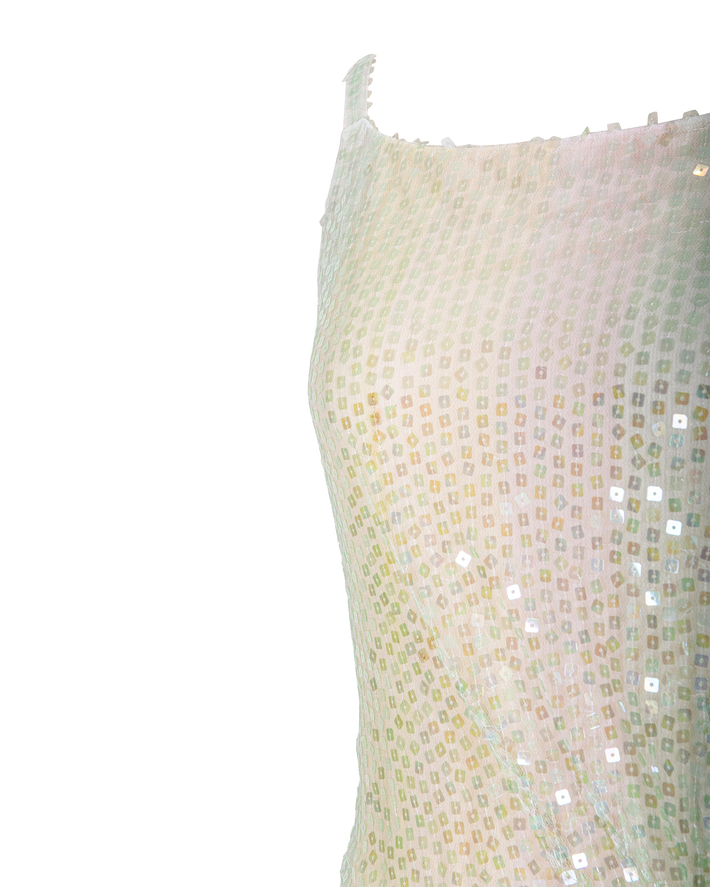Cruise 2000 Chanel by Karl Lagerfeld Multicolor Sequin Slip Midi Dress 3