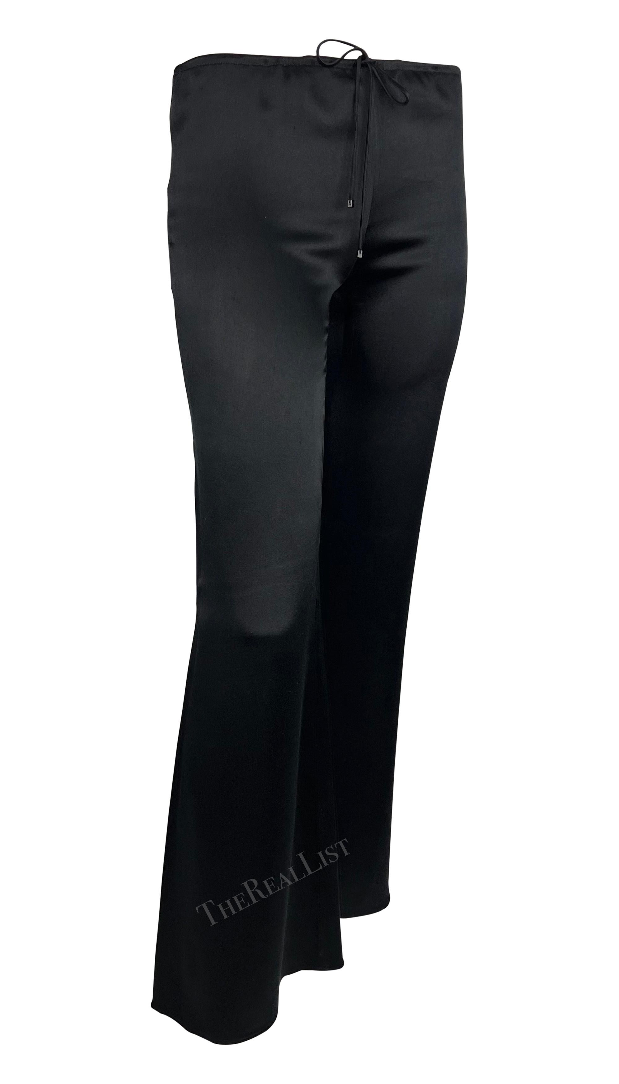 Cruise 2000 Gucci by Tom Ford Black Silk Drawstring Pants  For Sale 2