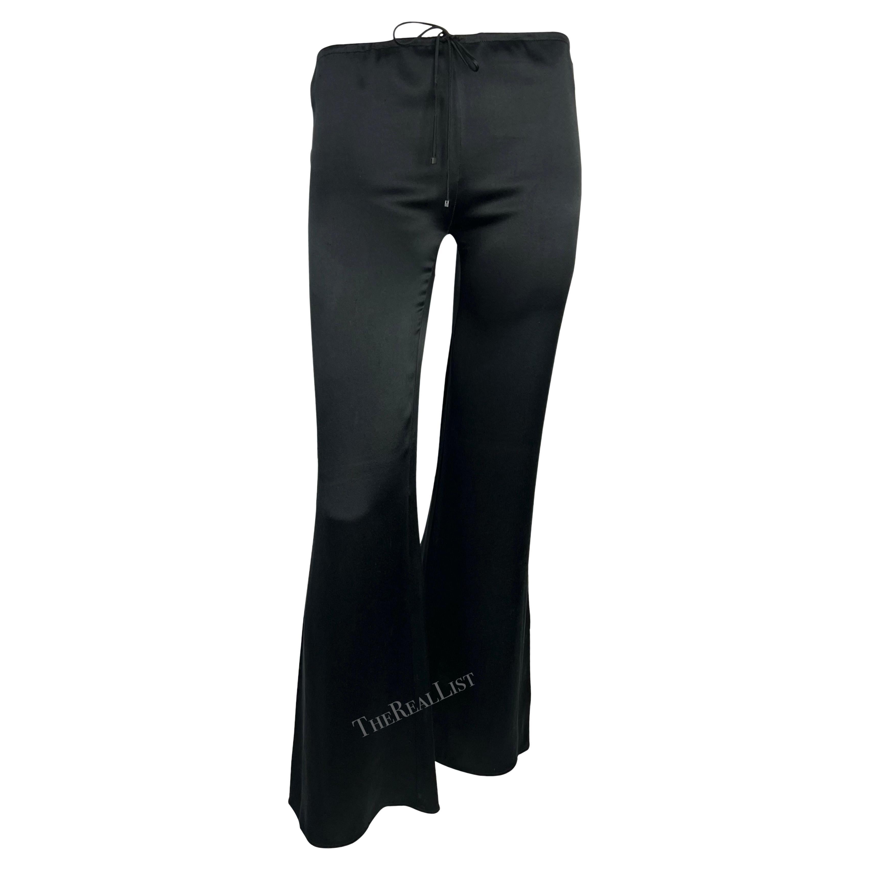 Cruise 2000 Gucci by Tom Ford Black Silk Drawstring Pants  For Sale