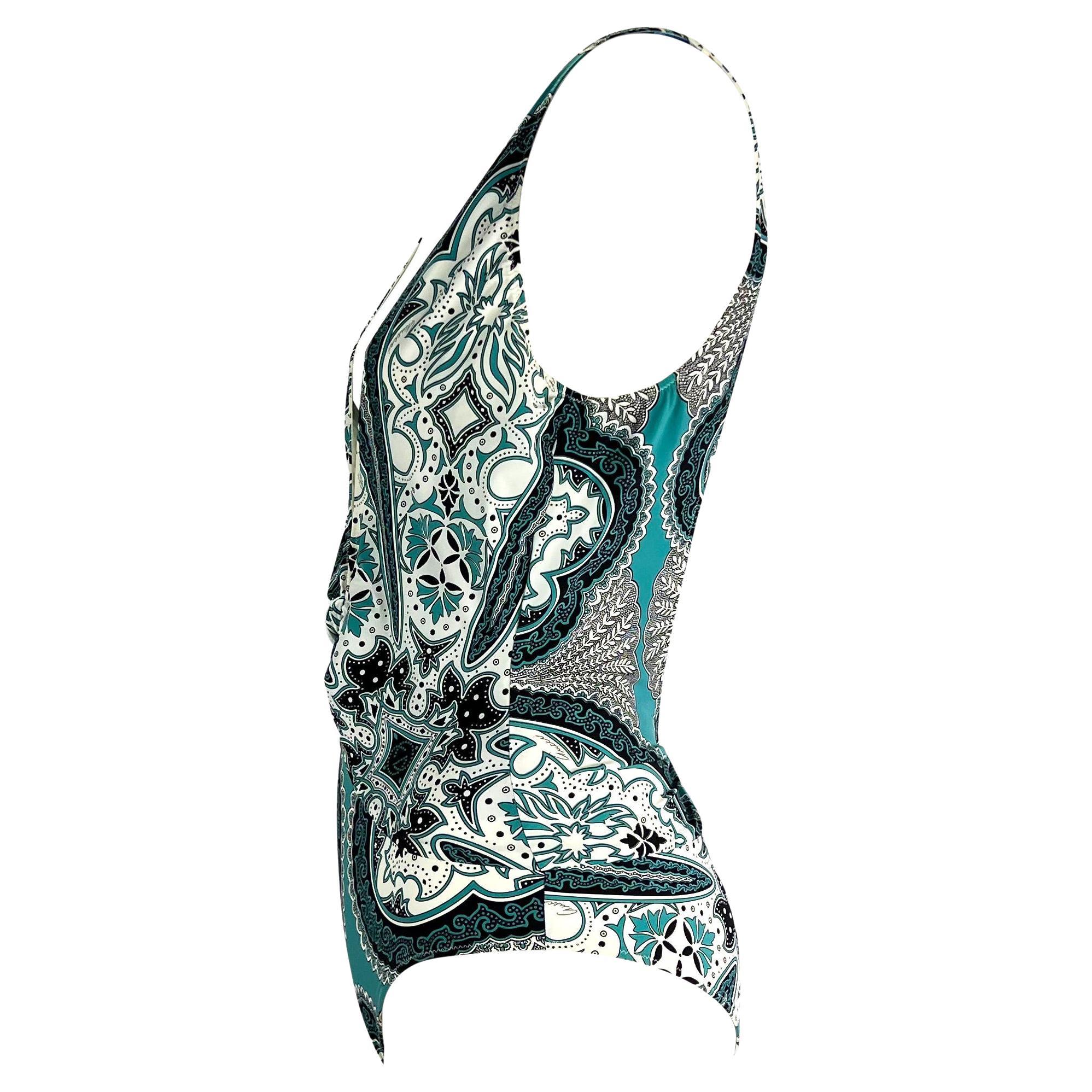 blue bandana bathing suit