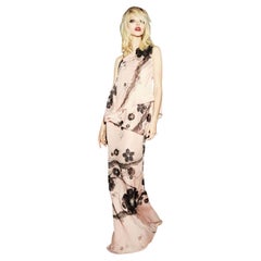 CRUISE 2015 TOM FORD NUDE PINK CHERRY BLOSSOM DRESS Sz M