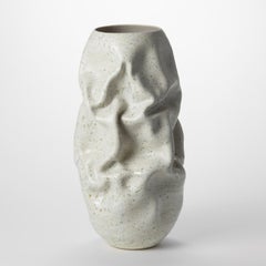 Crumpled Form with Green Crystals No 128, vase by Nicholas Arroyave-Portela