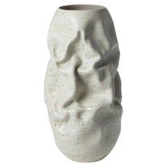 Crumpled Form with Green Crystals No 128, vase by Nicholas Arroyave-Portela