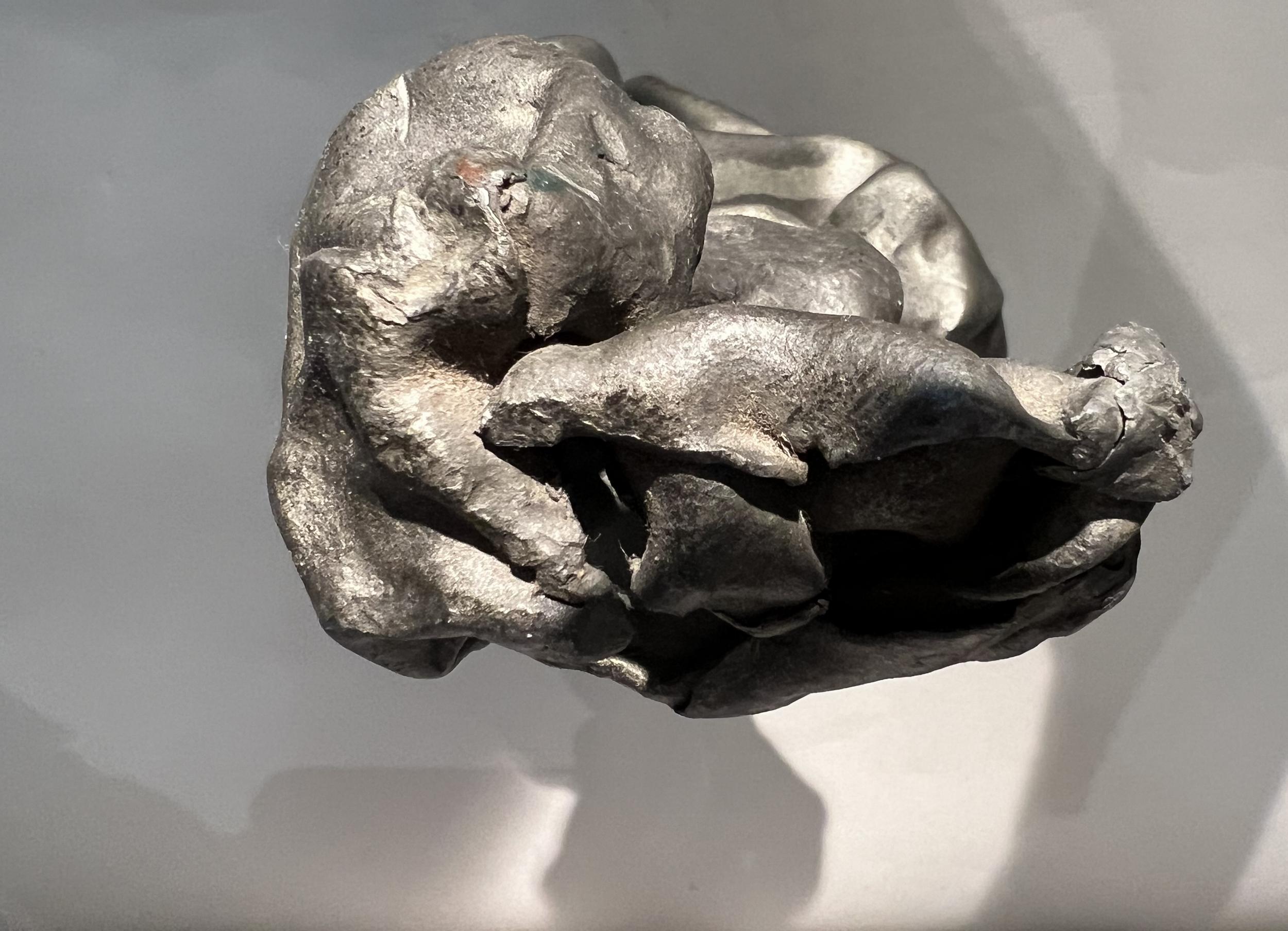 Crumpled lead, sculpture by Paul Ackerman, Paris, France, circa 1970 For Sale 3