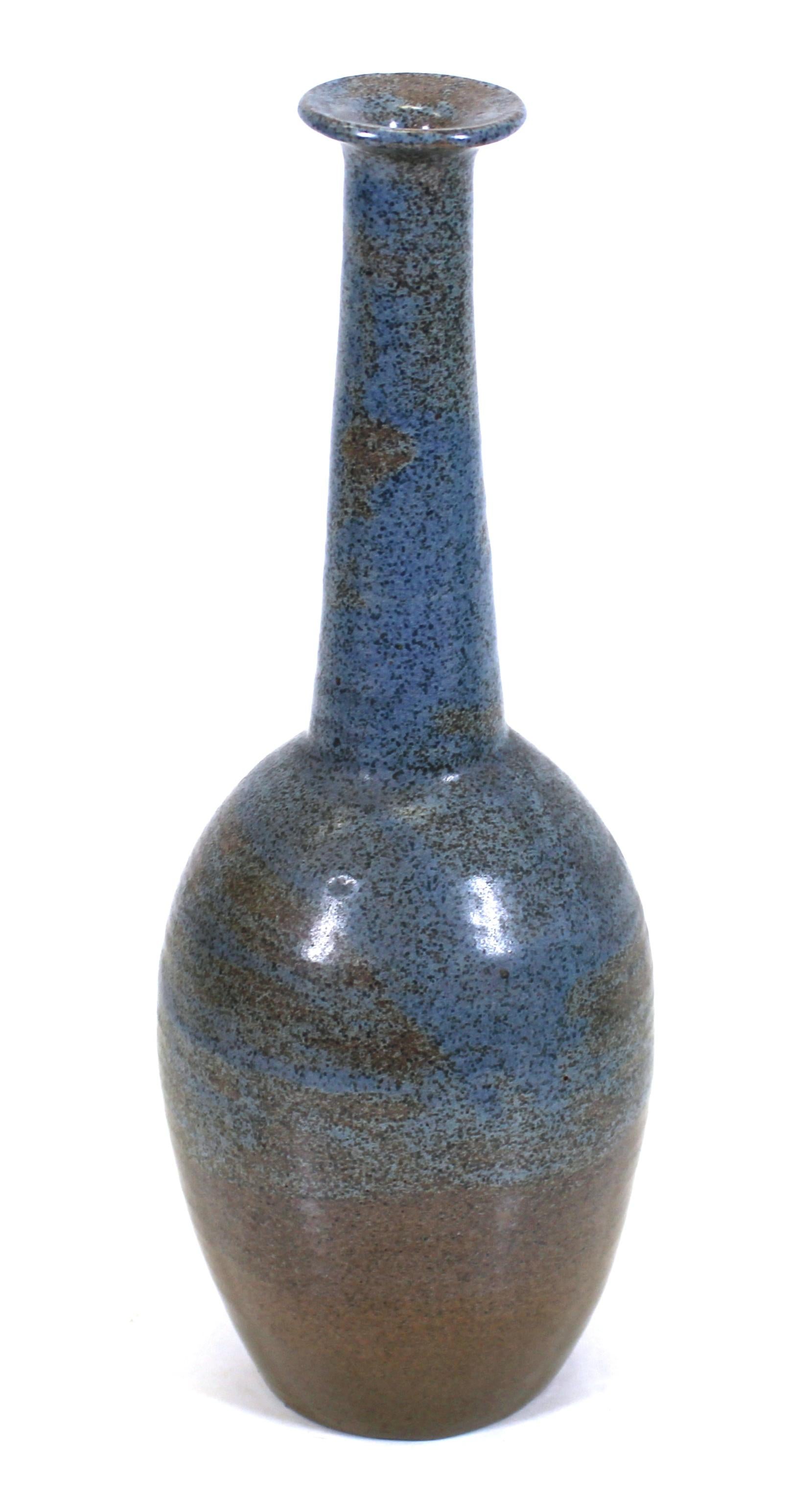James Crumrine (1925-1993) Mid-Century Modern art Studio Pottery vase dated 1948 and marked on bottom.