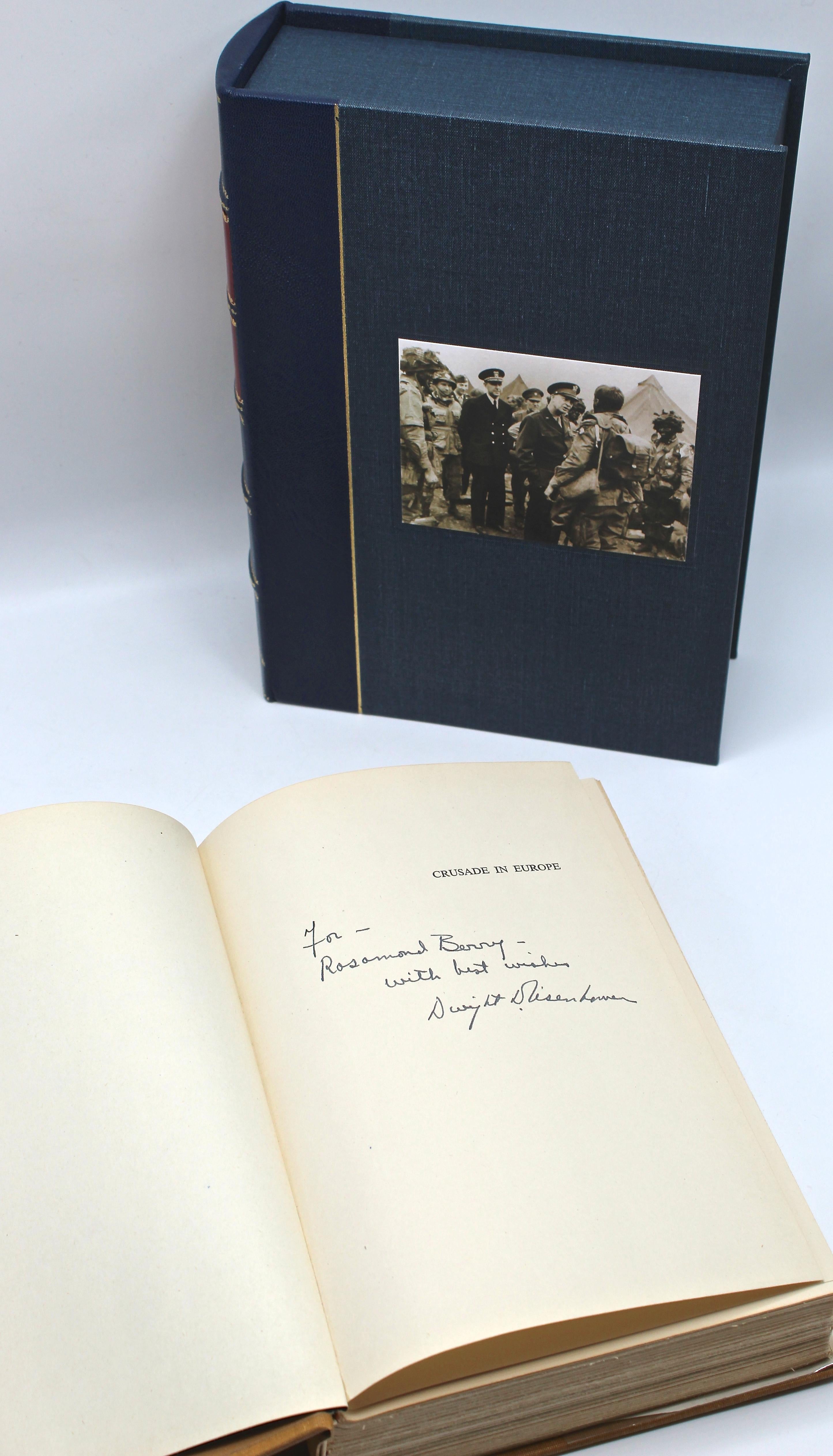Eisenhower, Dwight D. Crusade in Europe: A personal account of World War II. New York: Doubleday & Co., 1948. First edition signed by Eisenhower. Original dust jacket and housed in a custom clamshell.

This first edition of Dwight D. Eisenhower’s