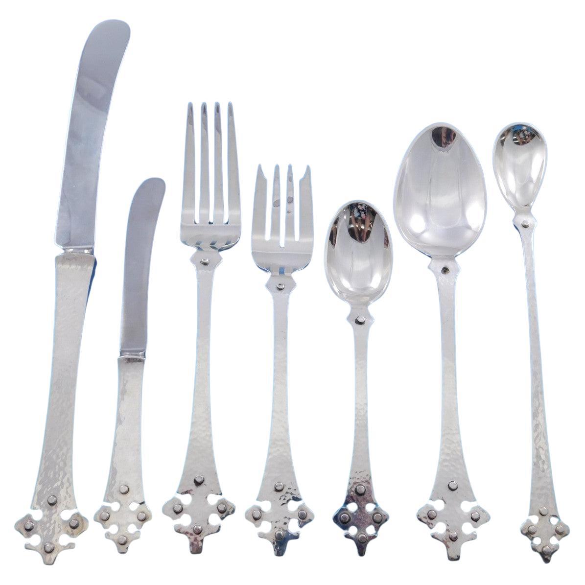 Crusader by Old Newbury Crafters Sterling Silver Flatware 12 Set 81 pcs XL Size