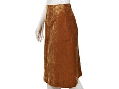 Crushed Gold Louis Vuitton Velvet Skirt