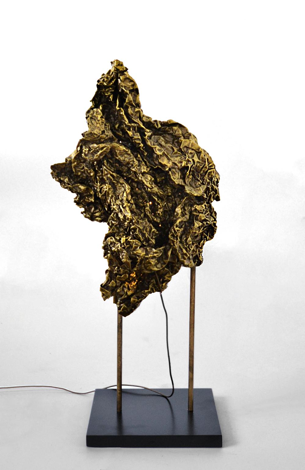 Modern Crushed Sculptural Lamp, Isac Elam Kaid