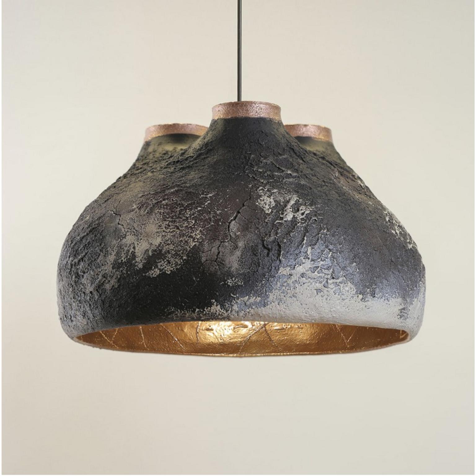 Crust flattened pendant lamp by Makhno.
Dimensions: D 33.5 x H 59.5 cm.
Materials: ceramics.

Makhno studio is a workshop of modern Ukrainian design and architecture. We work in Ukrainian contemporary style. According to international experts,