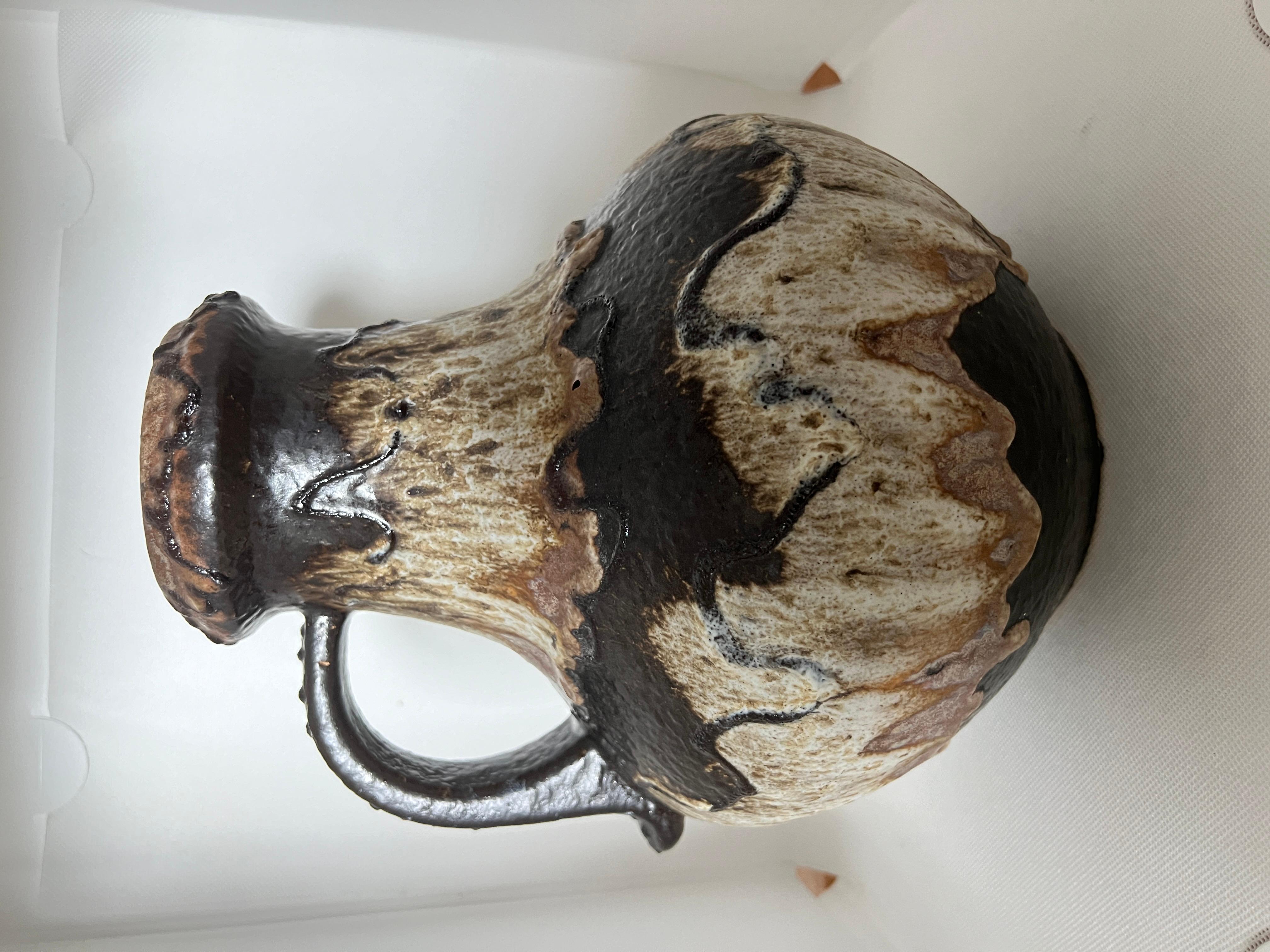 Mid-Century Modern Crusty German Fat Lava Pitcher Vase, 1960s For Sale