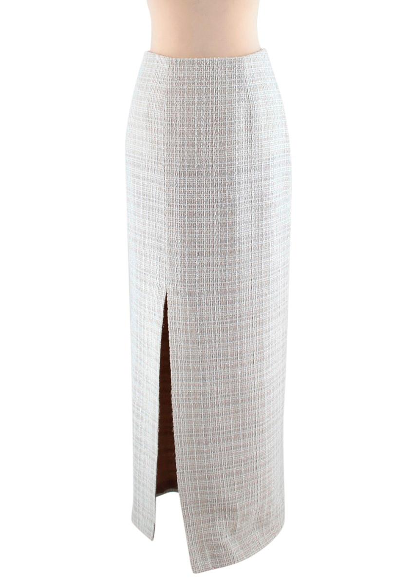 Cruz Bueno Grey Tweed Embellished Skirt & Sleeveless Top - Size XS For Sale 1