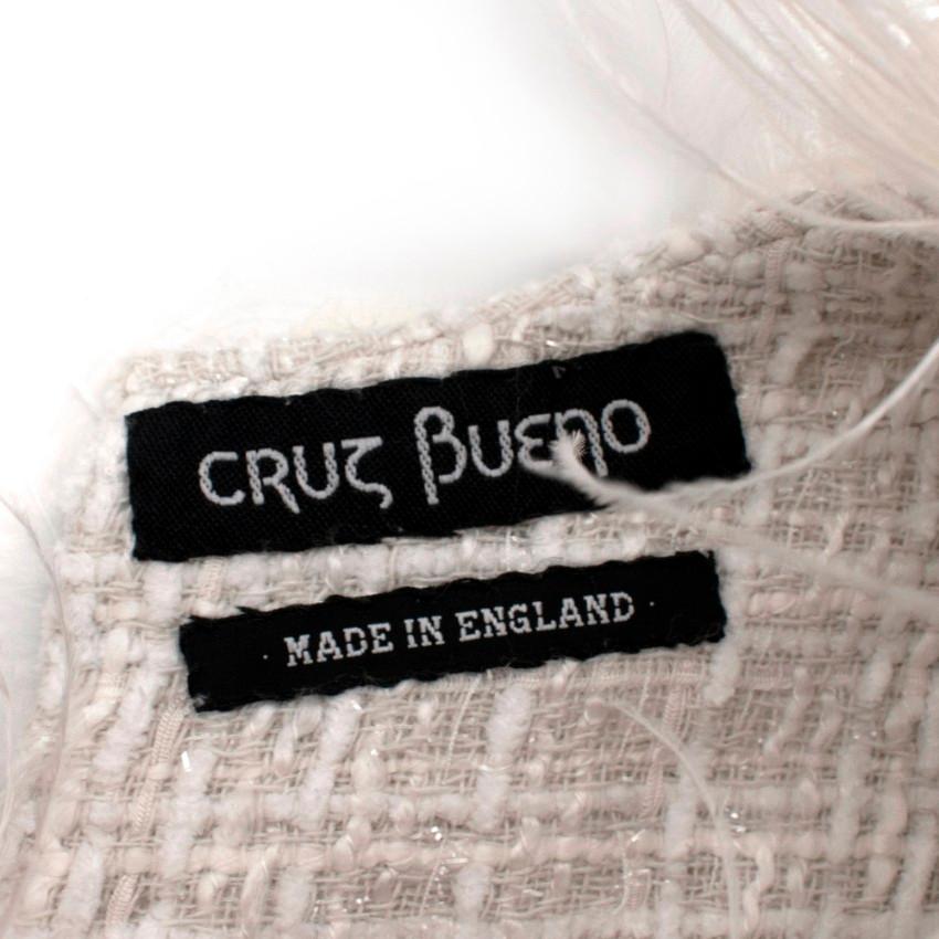 Cruz Bueno Grey Tweed Embellished Skirt & Sleeveless Top - Size XS For Sale 4