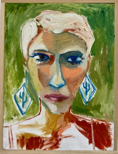 Olivia at Sol Luna, Contemporary Figurative Painting, Oil on Canvas Portrait