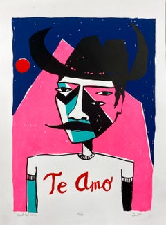 Blood Red Moon (18/20) Contemporary Figurative Screen Print
