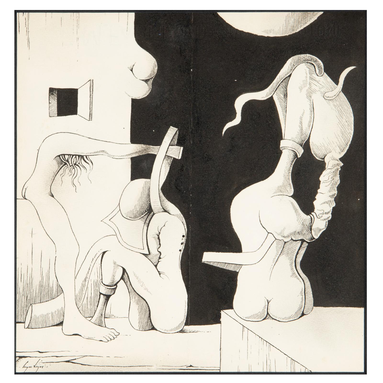 Cruzeiro Seixas (1920–2020) Untitled, Ink on Paper In Good Condition For Sale In Lisboa, PT