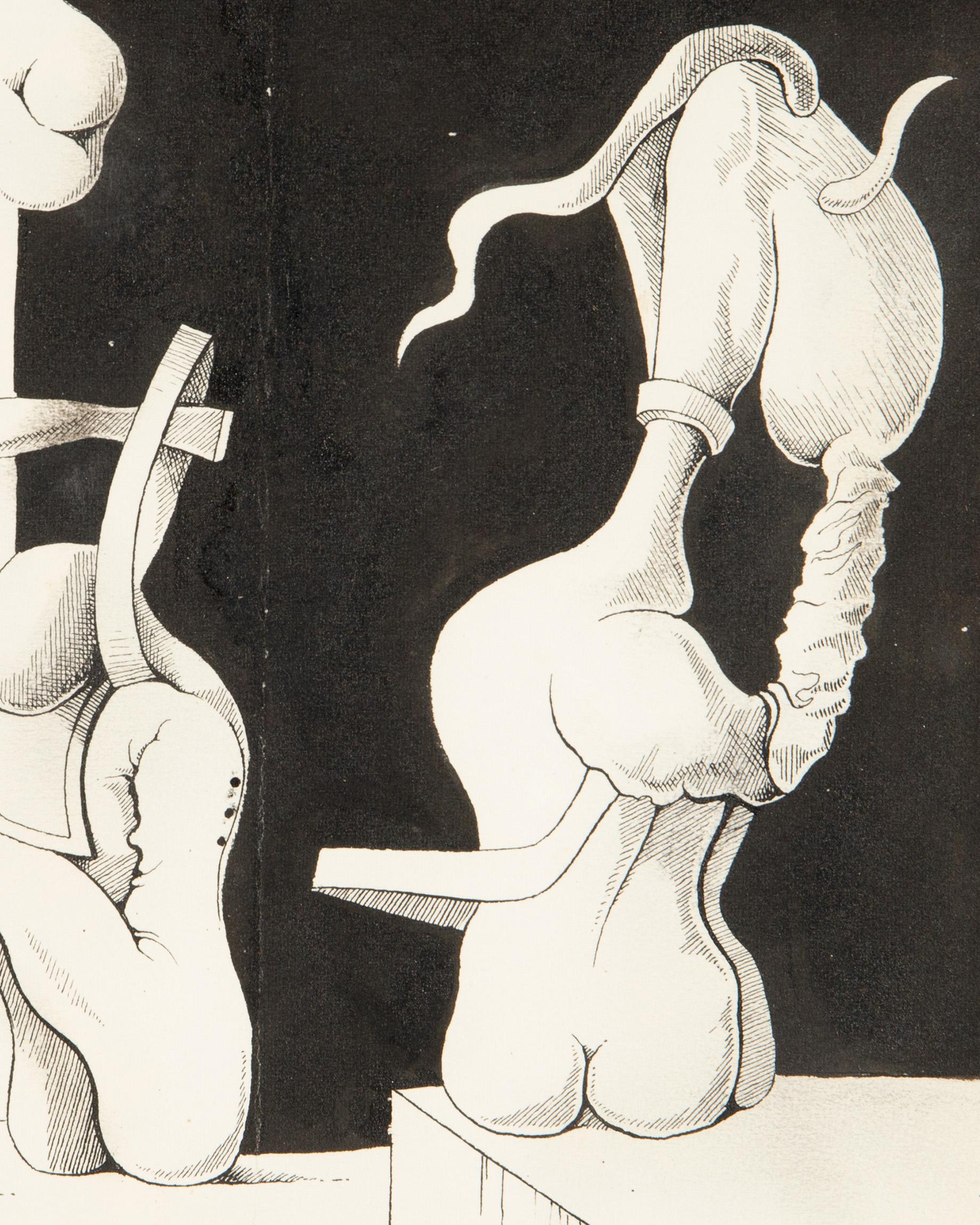20th Century Cruzeiro Seixas (1920–2020) Untitled, Ink on Paper For Sale