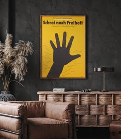 Cry Freedom 1988 East German A1 Film Poster, Birgitt Oßwald