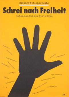Cry Freedom 1988 East German A1 Film Poster, Birgitt Oßwald