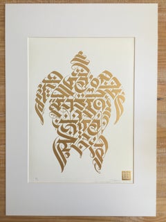 "Ahimsa White" Embossed Gold Foil Stamping, Limited Edition