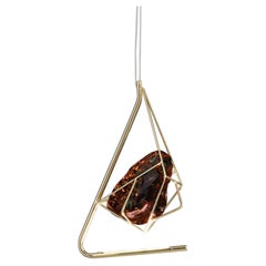 Cryrock S1 Red Crystal Stone & Metal Pendant Lamp