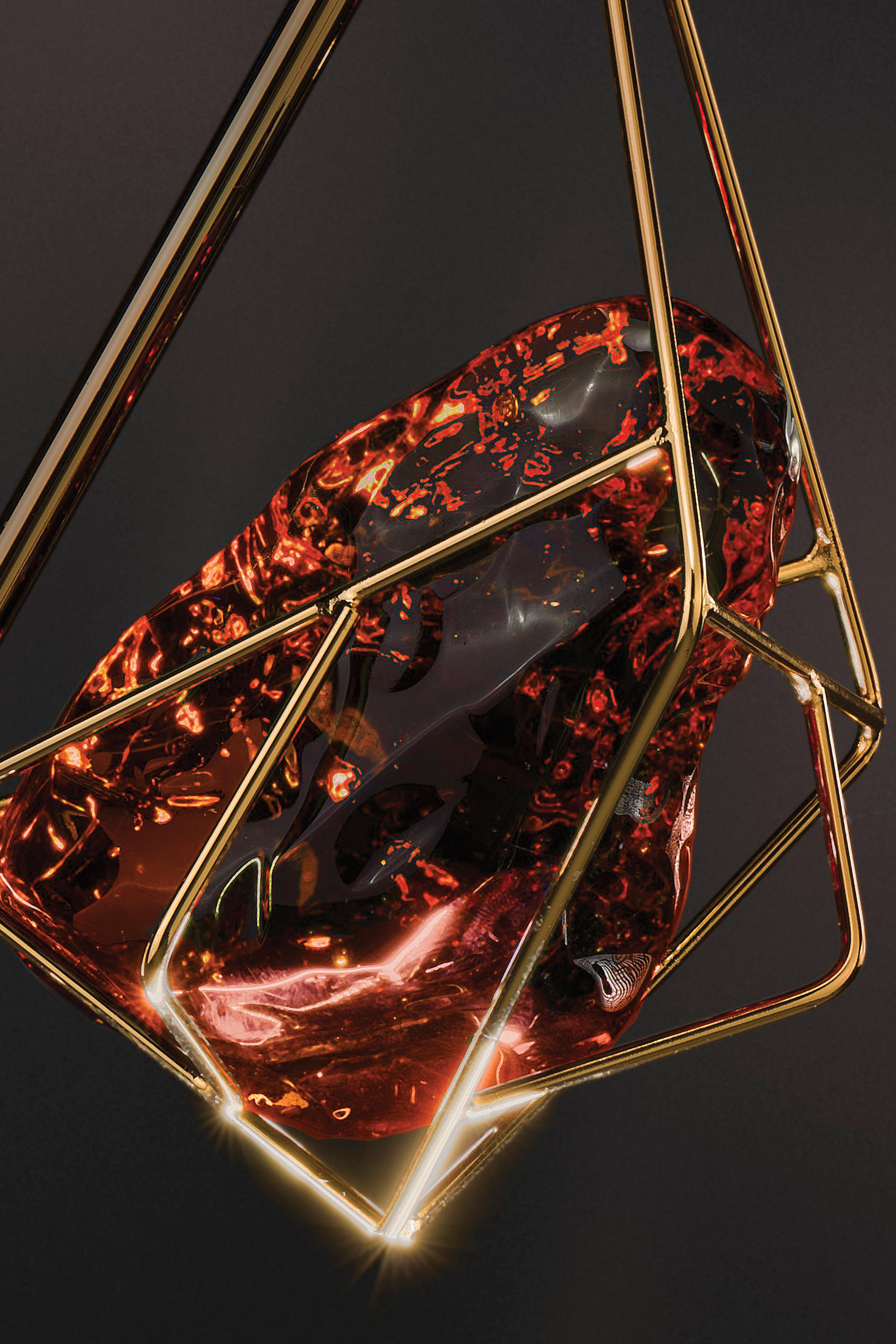 italien Lampe à poser Cryrock by Euroluce Lampadari en vente