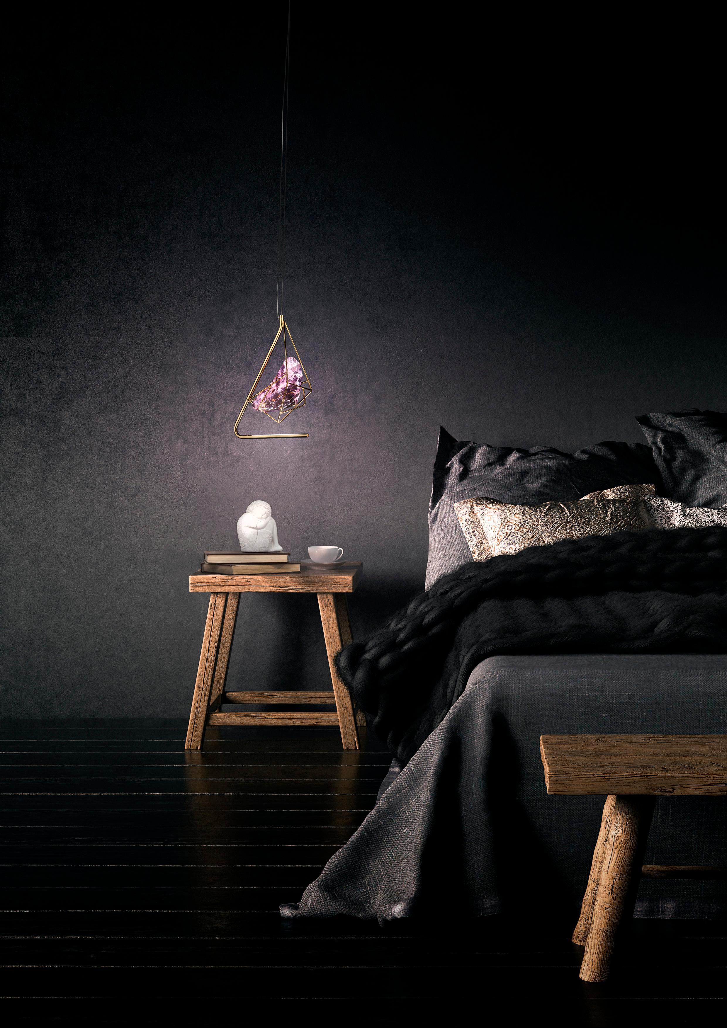 Italian Cryrock Wall Lamp by Euroluce Lampadari For Sale