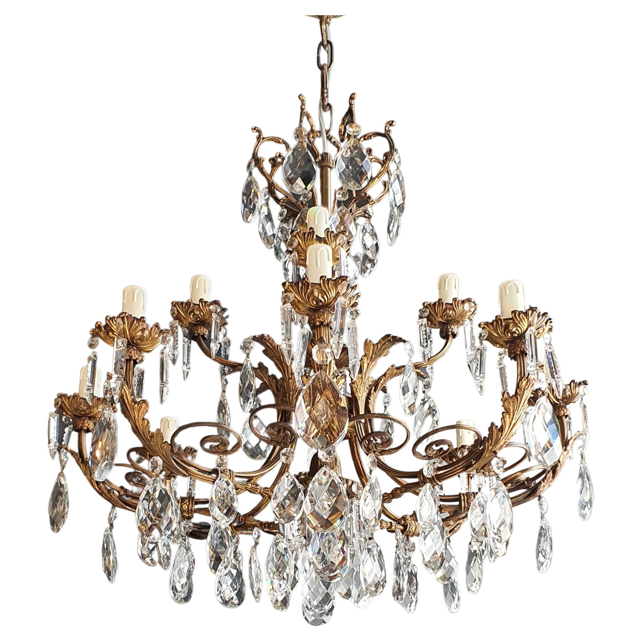 Antique Bronze and Brass Chandelier by E. F. Caldwell at 1stDibs